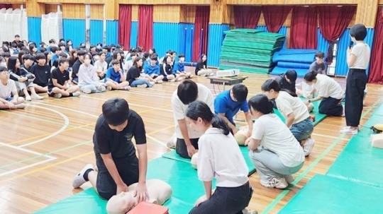 광주여대 간호학과 봉사동아리 ‘로타렉트’,광산구 금구중학교 심폐소생술 봉사활동 실시