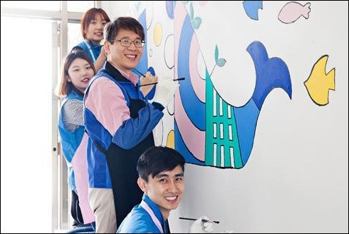 삼성디스플레이, 지역아동센터 찾아 벽화 그리기 봉사