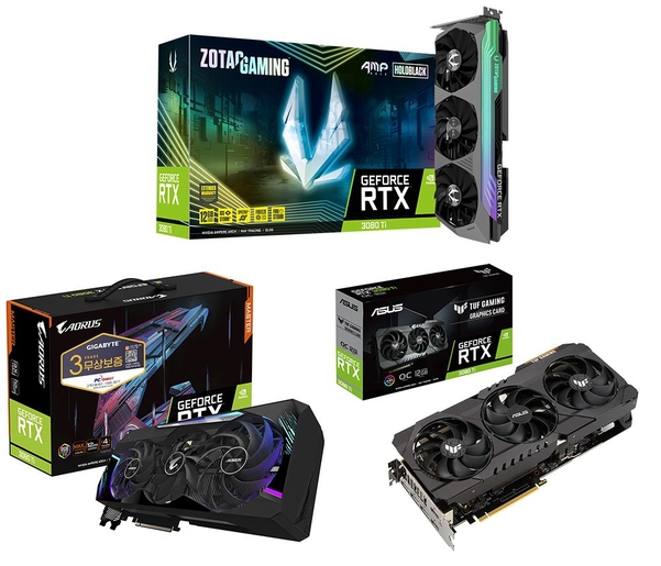 4K 게이밍 지포스 3080 Ti 추천 제품 3선