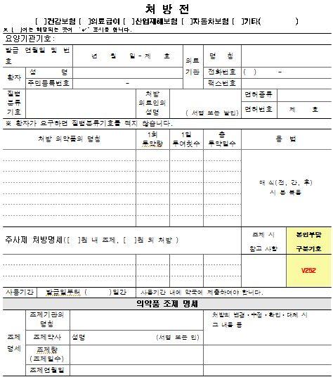 대형병원 경증질환 원외처방전 ‘V252’ 코드 기재 의무화