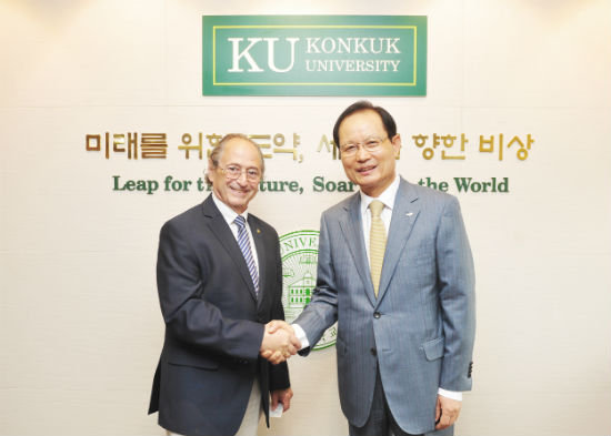 건국대, 노벨화학상 마이클 레빗 교수 방문