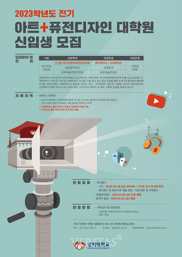 경희대 아트/퓨전디자인대학원 미디어엔터테인먼트학과 신설