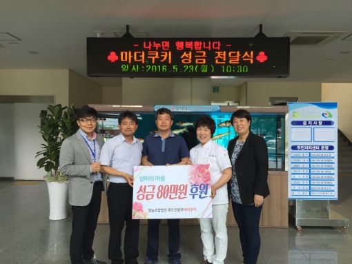 영농조합법인 푸드인완주마더쿠키, 성금 기탁