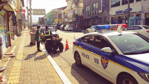 장수경찰 농기계·사발이 교통사고 예방활동 활동