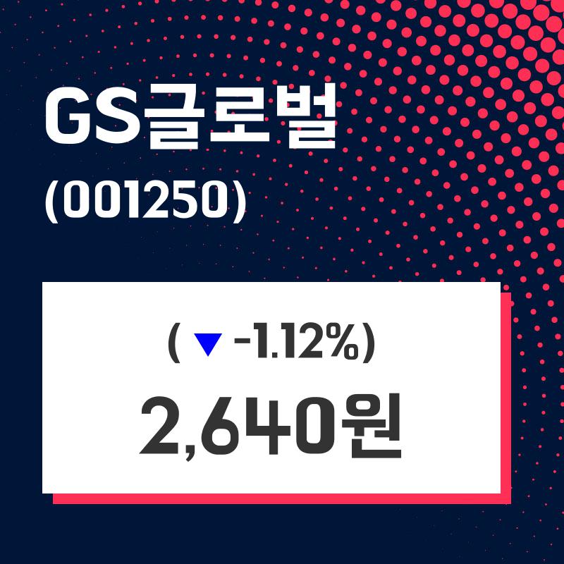 GS글로벌주가 4월 25일 현재 2640원