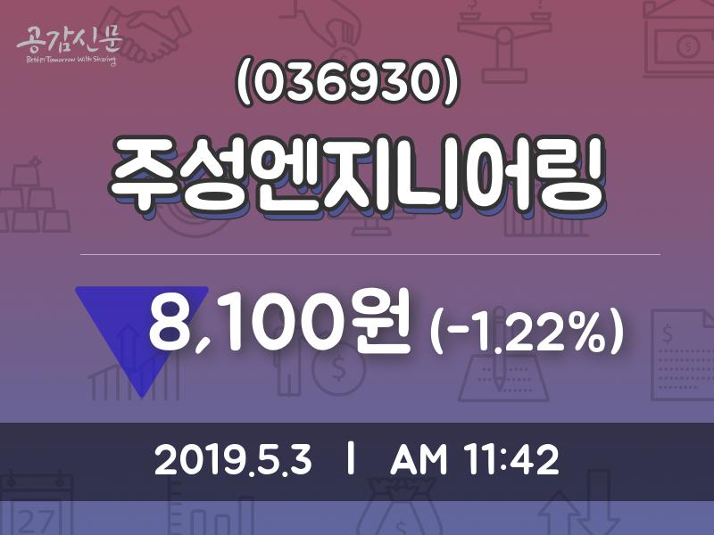 주성엔지니어링 주가증권투자정보 3일  현재 8100원