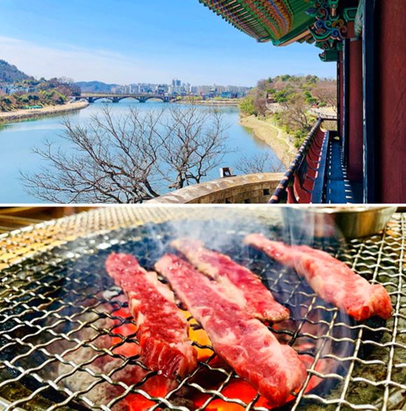 [경남 진주 맛집로드] 꽃갈비와 얼치기냉면이 유명한 사봉한우촌식육식당