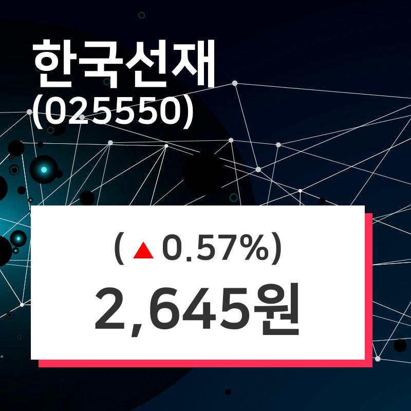 한국선재 주가증권투자정보 외 주식시황.... 27일  현재 2645원