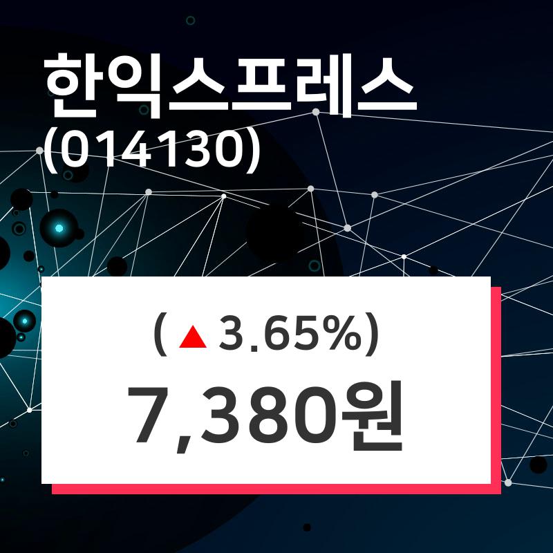 한익스프레스주가 6월 26일 현재 7380원