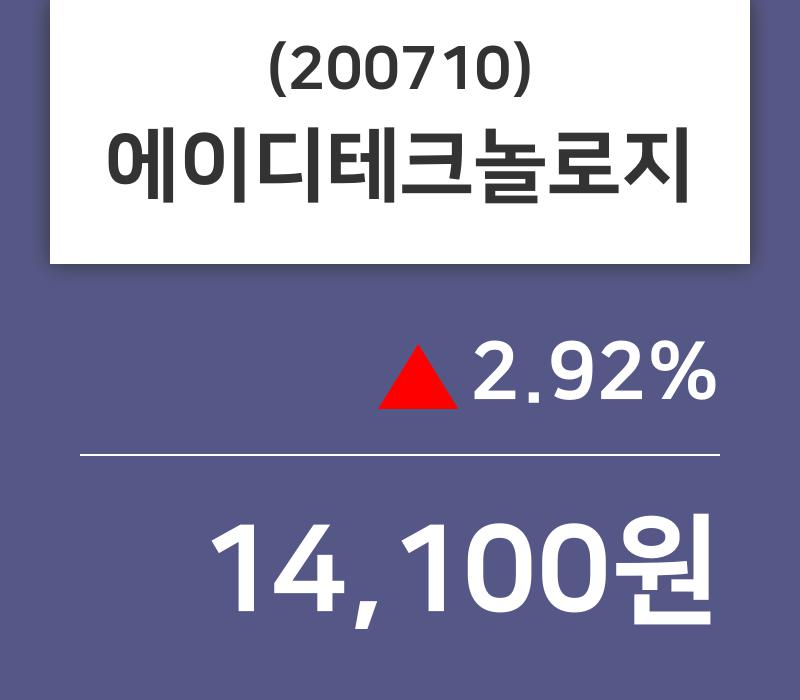 7월 23일   에이디테크놀로지 증권투자정보 및 주식시황