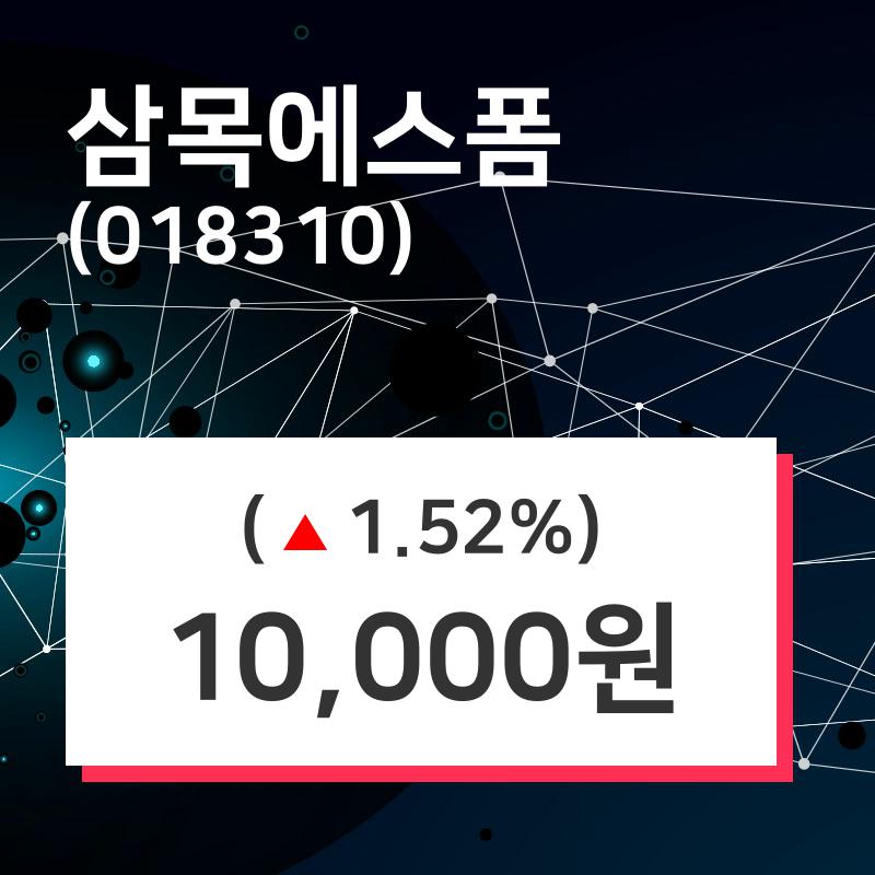 삼목에스폼 주가정보 외 주식시황.... 30일  현재 10000원