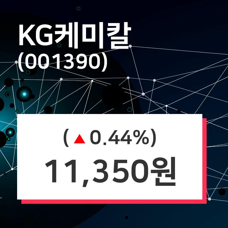 KG케미칼주가(001390), 9월 4일 현재 11350원 증권그래프  외 주식시황....