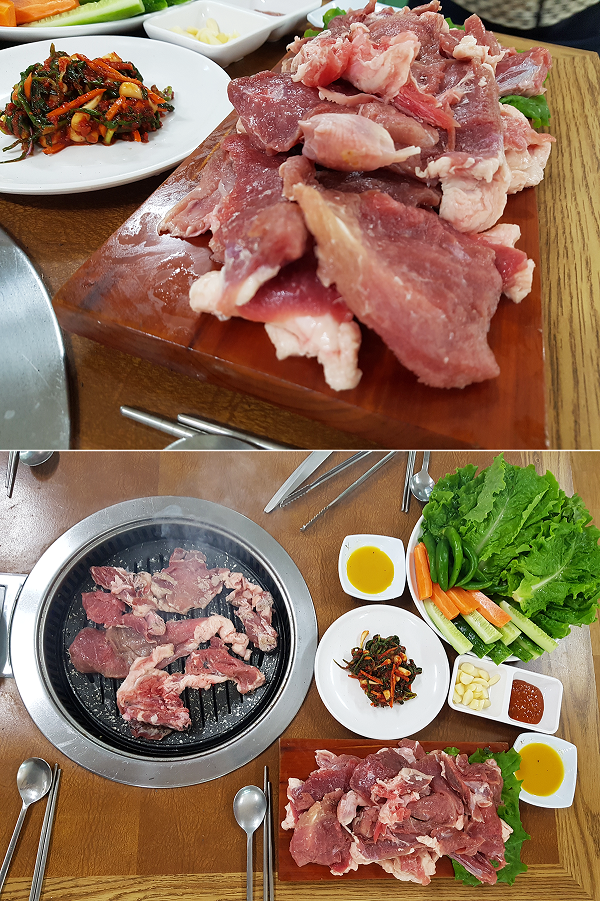남한강 근처 여주 맛집 삼돌네산장, 오리고기부터 돼지갈비, 한우고기까지 진짜 수제 생갈비