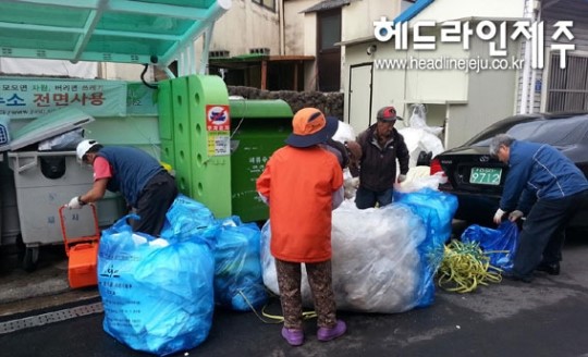용담1동, 동내 클린하우스 분리배출 실태 점점