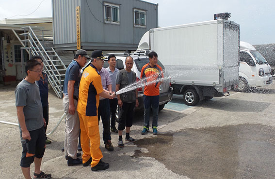 구좌119센터, 세화오일시장 소방훈련 실시