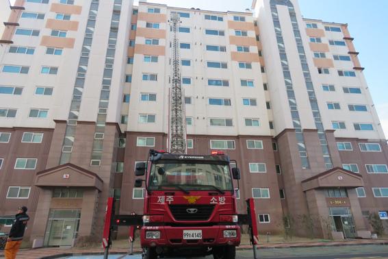 화북119센터, 부영아파트 소방훈련 전개