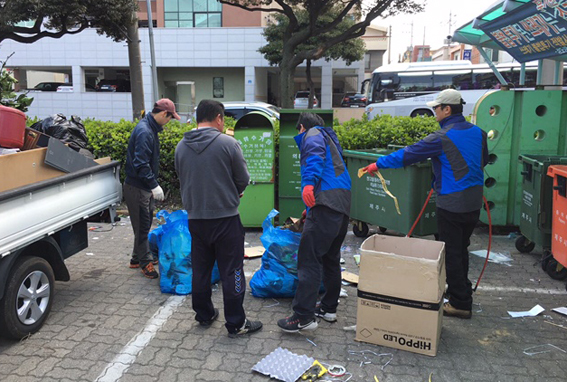 삼도1동, 클린하우스 쓰레기 불법투기 지도단속