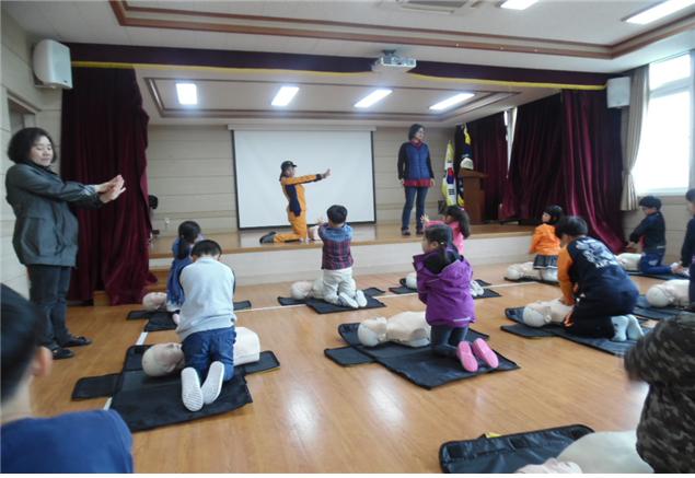 안덕119센터,창천초등학교 119이동안전체험 운영