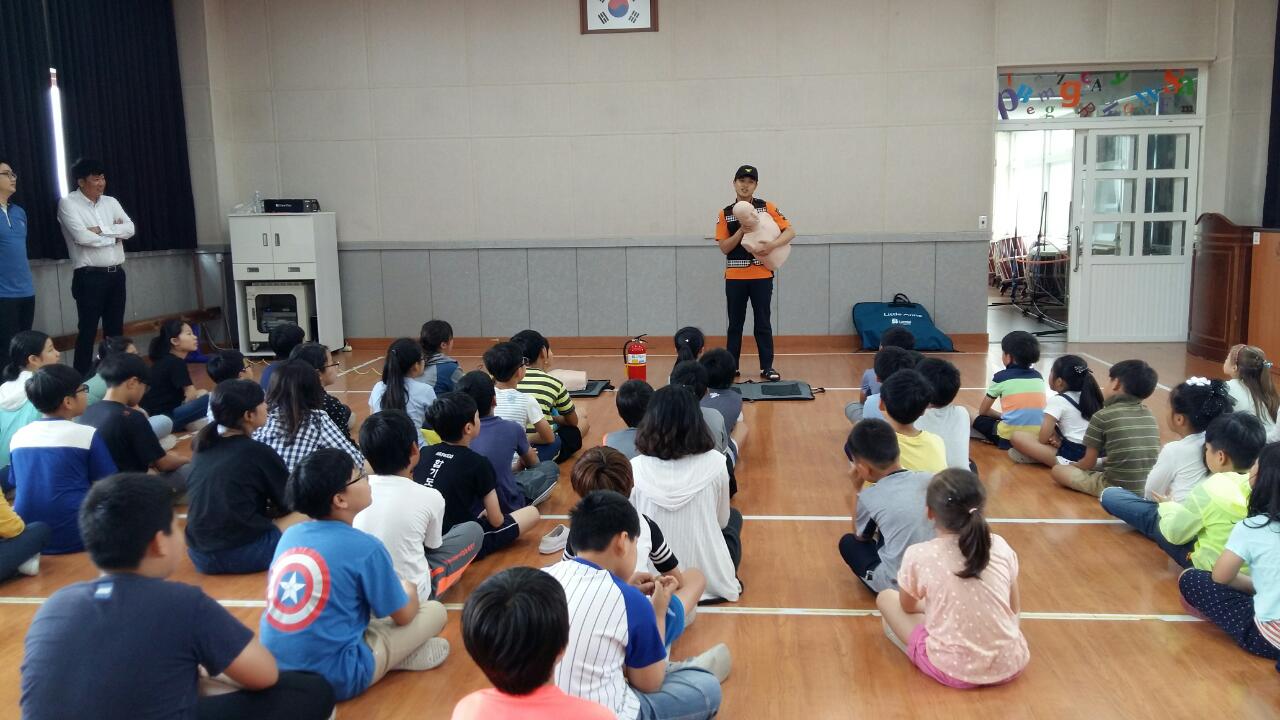 안덕119센터, 덕수초등학교 합동 소방훈련 실시