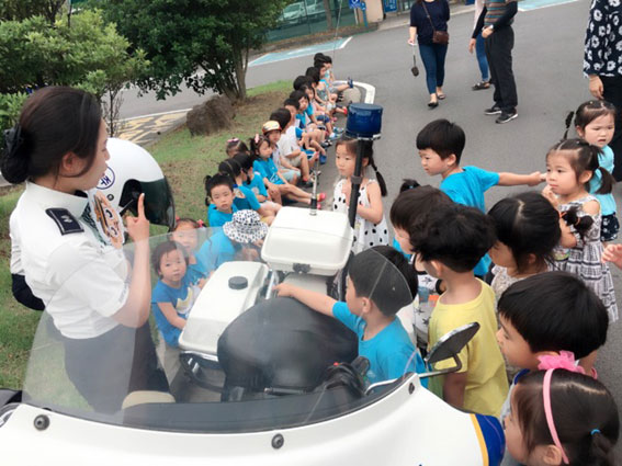 제주 서부경찰서, 큰숲 어린이집 교통안전교육