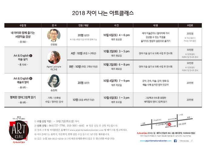 문화예술공간 누보, 차이 나는 아트클래스 참가자 모집