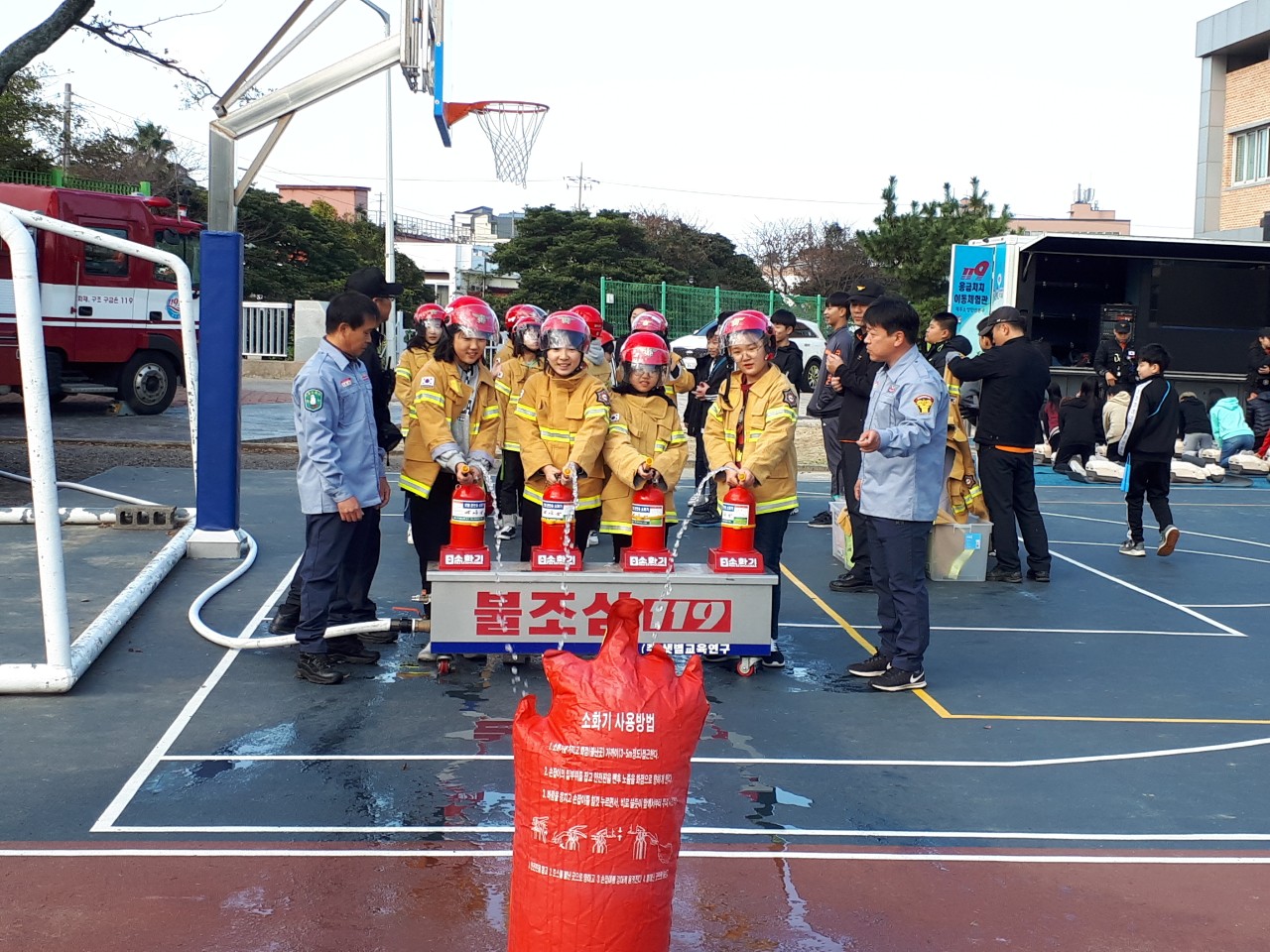애월119센터, 하귀초등학교 찾아가는 이동안전체험 운영