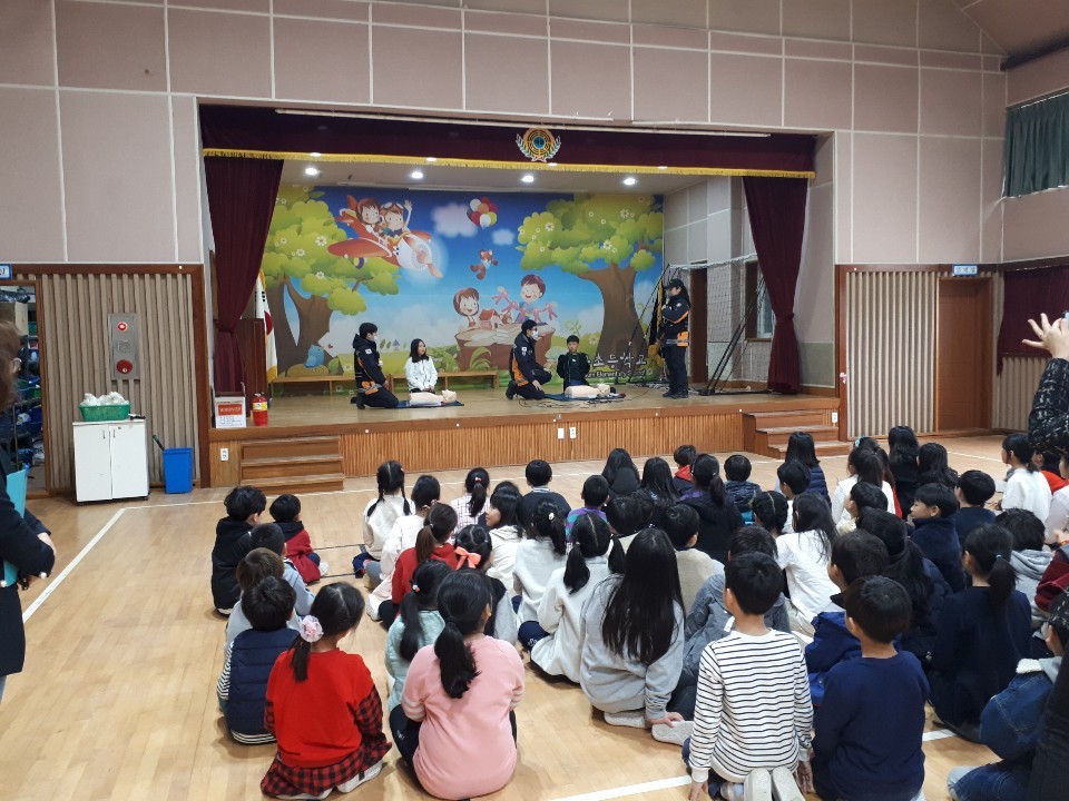 애월119센터, 곽금초등학교 심폐소생술 교육 실시
