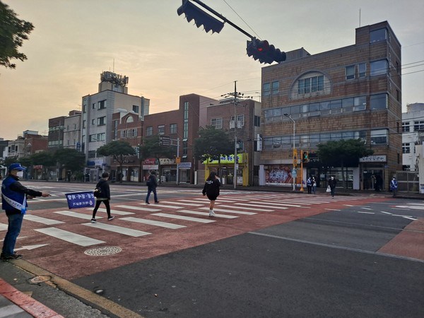바르게살기 삼양동위원회 교통질서 지키기 캠페인 실시