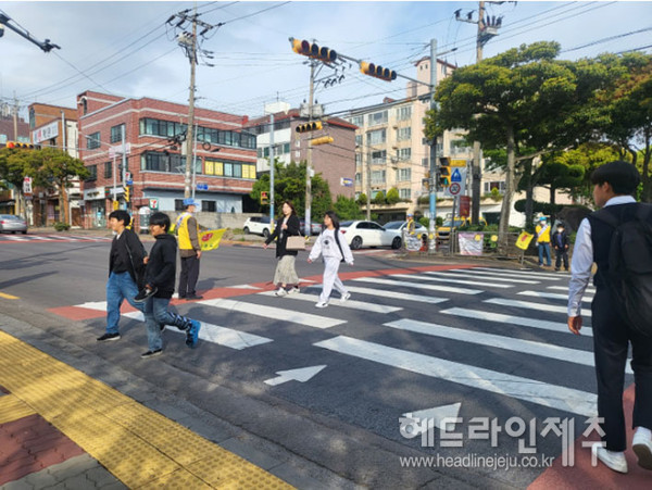 대한민국상이군경회 제주도지부사회봉사단, 교통.거리질서 캠페인 전개