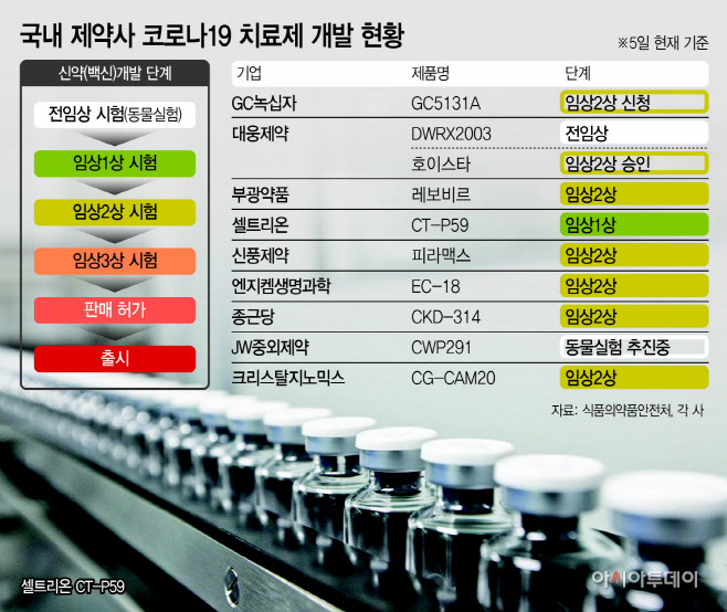 국내 코로나19 치료제 개발 어디까지 왔나