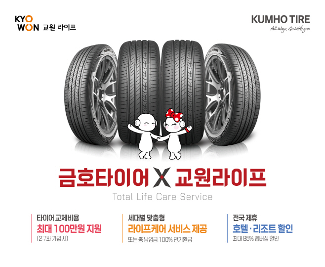 금호타이어, 교원라이프·신한카드와 새 상조 상품 출시