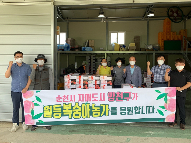 순천-양천구 자매도시 과시 ...월등 복숭아 600박스 구매