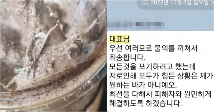 카페코지, 플라스틱 스무디로 유산한 피해자 배상 언급한 3차 입장문