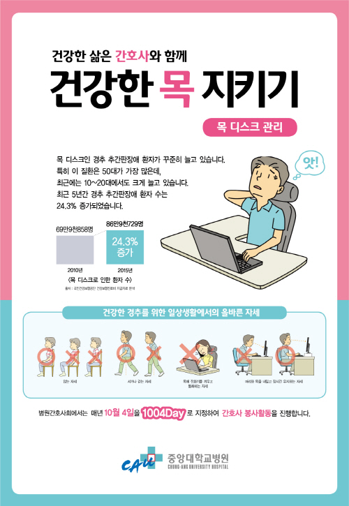 중앙대병원, 천사데이 맞이해 건강한 목지키기 캠페인 진행