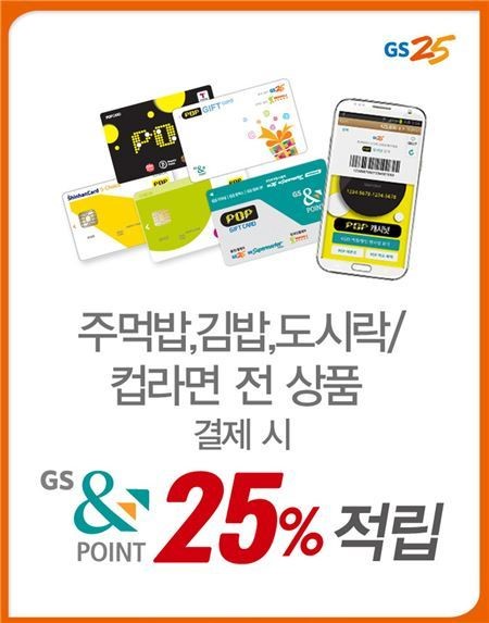 GS25, 팝카드 25주년 맞아 ‘놀라운 적립 이벤트’ 진행