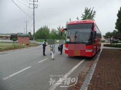 담양 금성파출소, 금성중 수학여행차량 교통안전교육 실시
