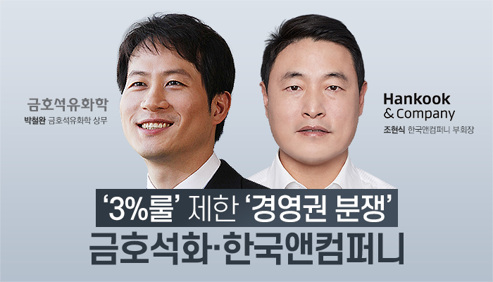 [NW리포트]‘3%룰’ 제한 ‘경영권 분쟁’ 금호석화·한국앤컴퍼니 등···주총 ‘예측불허’