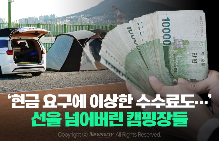 [카드뉴스]현금 요구에 이상한 수수료도… 선을 넘어버린 캠핑장들