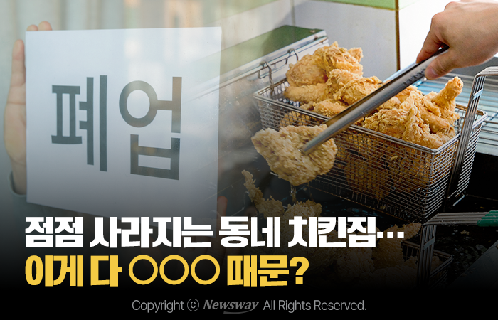 [카드뉴스]점점 사라지는 동네 치킨집…이게 다 ○○○ 때문?
