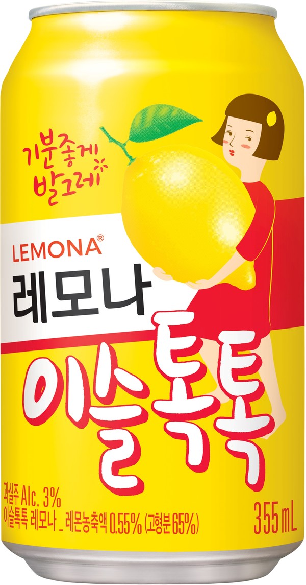 하이트진로, 3도 과일탄산주 이슬톡톡 레모나 한정판 출시