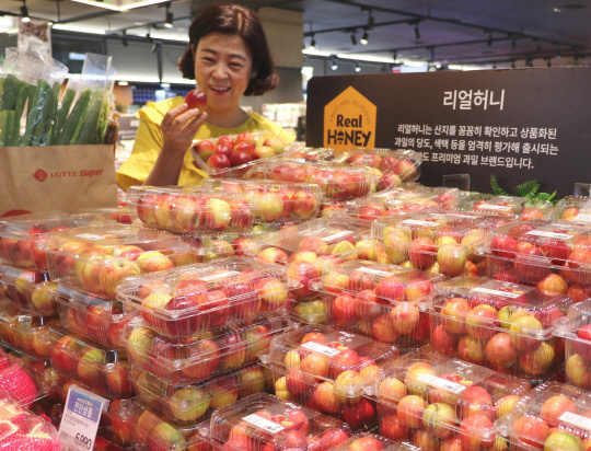 [사진뉴스] 롯데슈퍼 엑스포점, 제철 비타민 햇과일 맛보세요