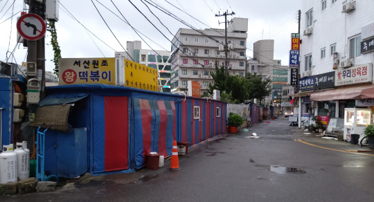 서산터미널 포장마차 철거논란 재점화