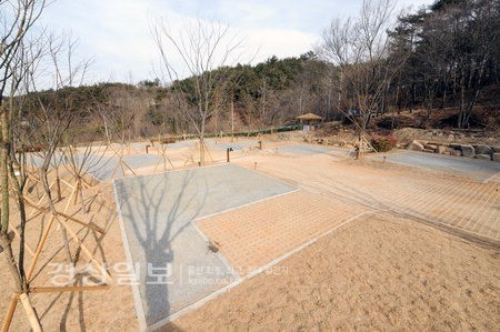 입화산 참살이숲 야영장에 모노레일 설치