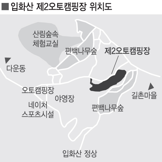 입화산 참살이숲 제2오토캠핑장 17일 개장
