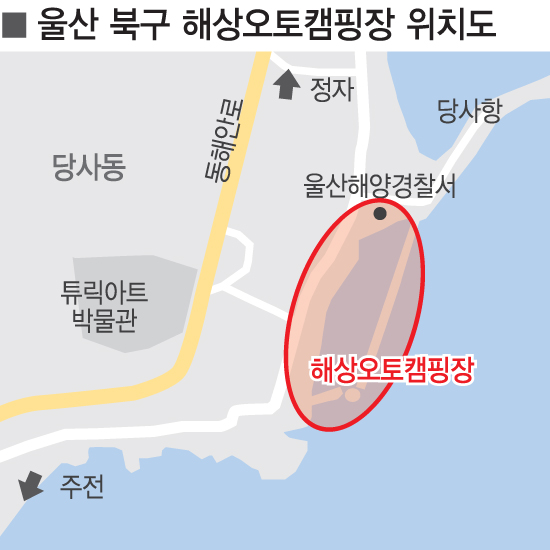 바다 위에서 캠핑을?…북구 당사동 전국최초 해상오토캠핑장 조성