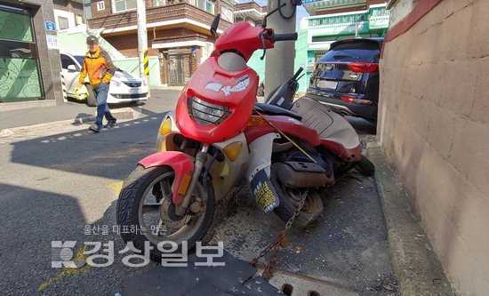 무단방치 이륜차 속출로 동구 골머리