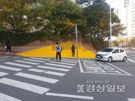 남구, 올해 스쿨존 횡단보도 옐로카펫 설치 마무리