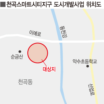 울산 북구 천곡동에 민간개발 주거단지 조성 추진