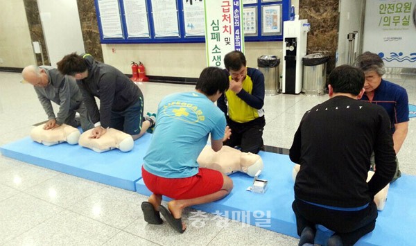 진천시설관리사업소, 심폐소생술 시연