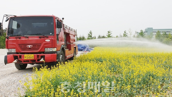 대한건설협회 충북도회 살수차 지원